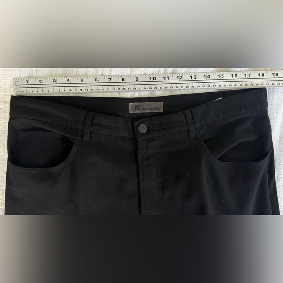 Alberto Ceramica TOM 3130 Black Stretch Dress Pants 39x36 Tech Fabric EU 110 - Picture 5 of 10
